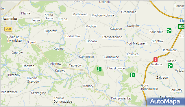 mapa Przepiórów, Przepiórów na mapie Targeo