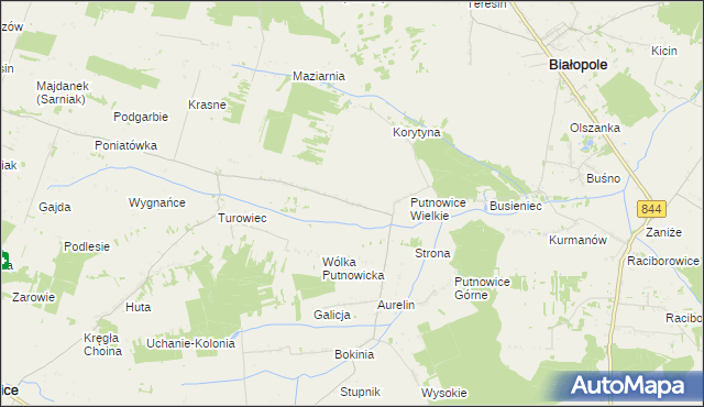 mapa Putnowice-Kolonia, Putnowice-Kolonia na mapie Targeo