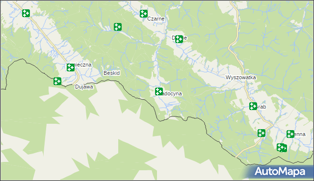 mapa Radocyna, Radocyna na mapie Targeo