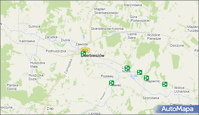 mapa Sady gmina Skierbieszów, Sady gmina Skierbieszów na mapie Targeo