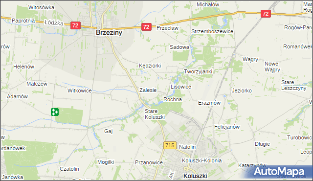 mapa Ścibiorów, Ścibiorów na mapie Targeo