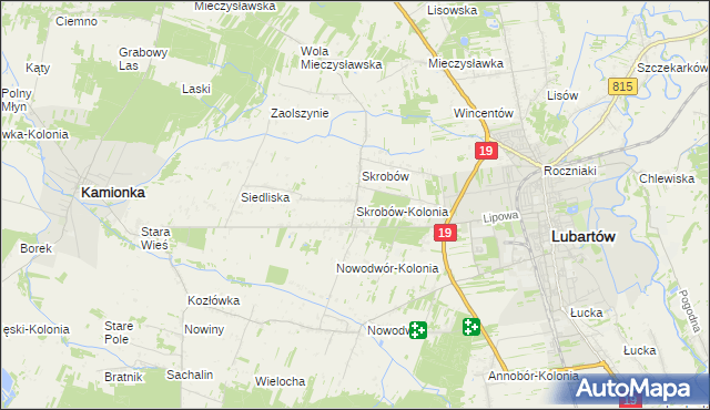 mapa Skrobów-Kolonia, Skrobów-Kolonia na mapie Targeo