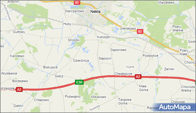 mapa Stępocin, Stępocin na mapie Targeo