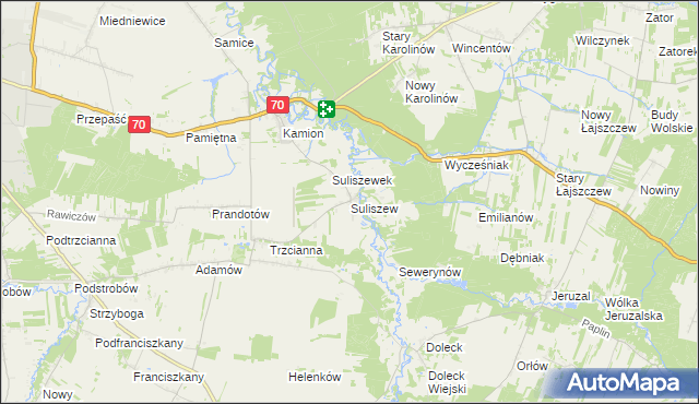 mapa Suliszew, Suliszew na mapie Targeo