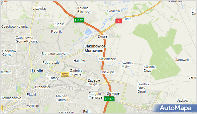 mapa Świdniczek, Świdniczek na mapie Targeo