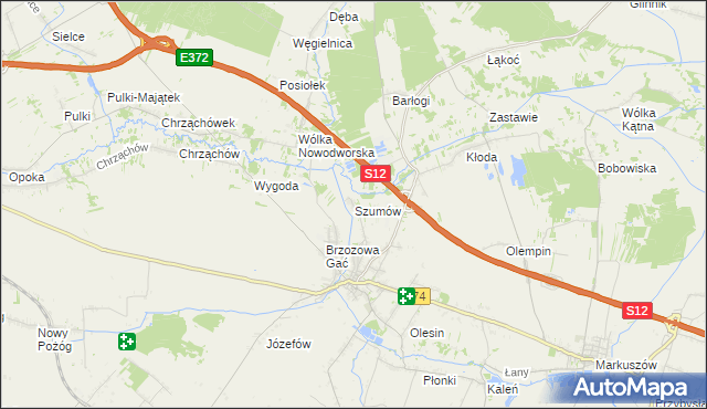 mapa Szumów, Szumów na mapie Targeo