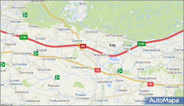 mapa Targowisko gmina Kłaj, Targowisko gmina Kłaj na mapie Targeo