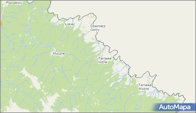 mapa Tarnawa Niżna, Tarnawa Niżna na mapie Targeo