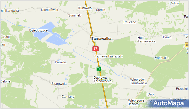 mapa Tarnawatka-Tartak, Tarnawatka-Tartak na mapie Targeo