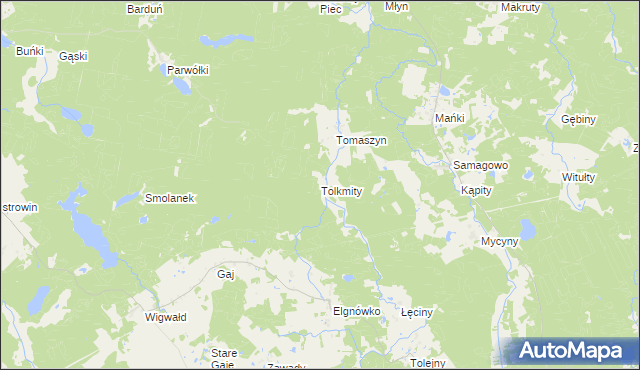 mapa Tolkmity, Tolkmity na mapie Targeo