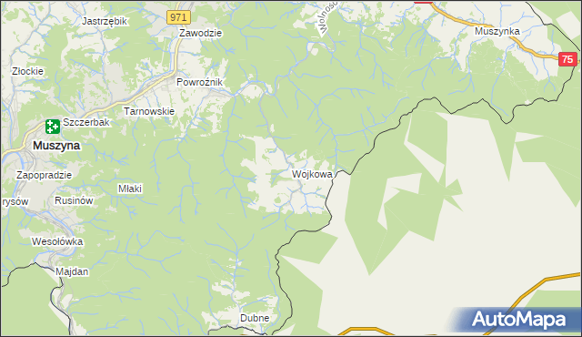 mapa Wojkowa, Wojkowa na mapie Targeo