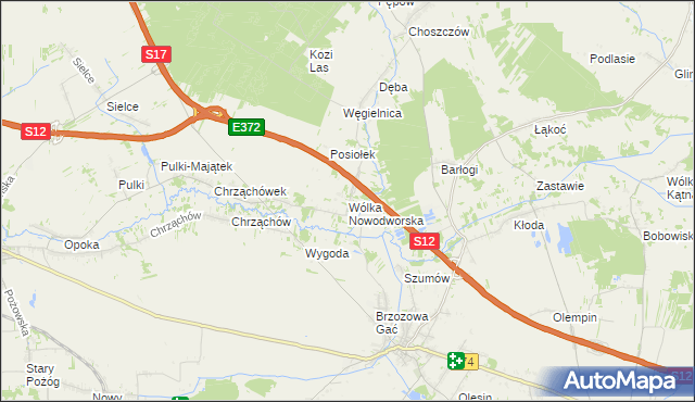 mapa Wólka Nowodworska, Wólka Nowodworska na mapie Targeo