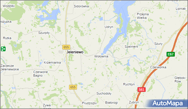 mapa Wołownia, Wołownia na mapie Targeo