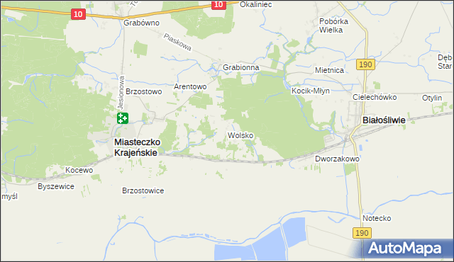 mapa Wolsko, Wolsko na mapie Targeo