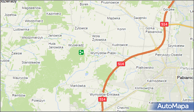 mapa Wymysłów Francuski, Wymysłów Francuski na mapie Targeo