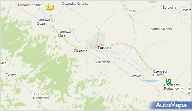 mapa Zagroble, Zagroble na mapie Targeo