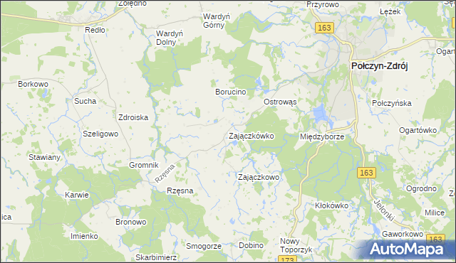 mapa Zajączkówko, Zajączkówko na mapie Targeo