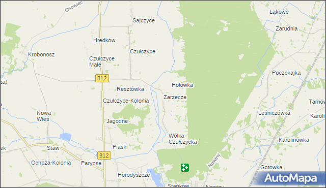 mapa Zarzecze gmina Chełm, Zarzecze gmina Chełm na mapie Targeo