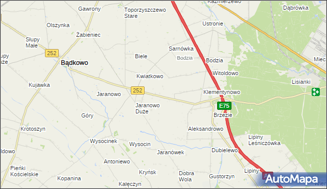 mapa Zieleniec gmina Bądkowo, Zieleniec gmina Bądkowo na mapie Targeo