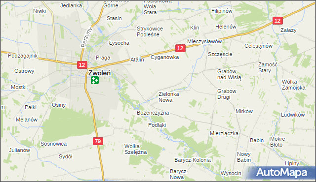 mapa Zielonka Nowa, Zielonka Nowa na mapie Targeo