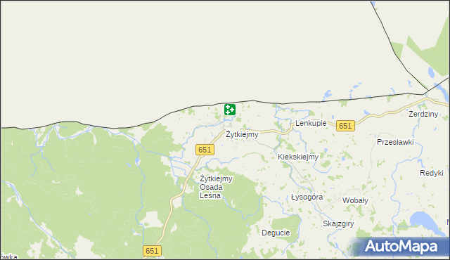 mapa Żytkiejmy, Żytkiejmy na mapie Targeo