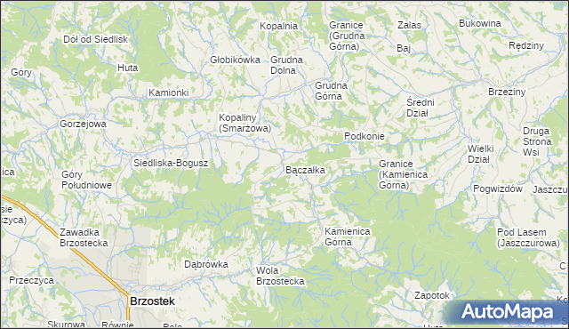 mapa Bączałka, Bączałka na mapie Targeo