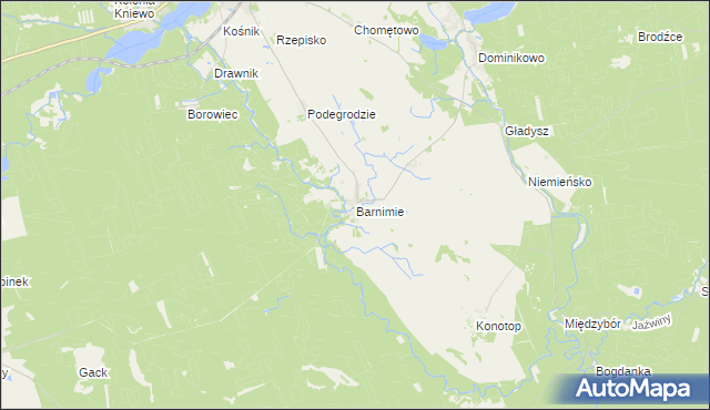 mapa Barnimie, Barnimie na mapie Targeo