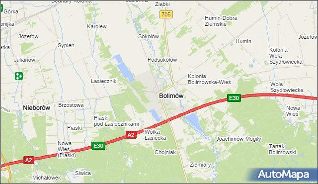 mapa Bolimów, Bolimów na mapie Targeo