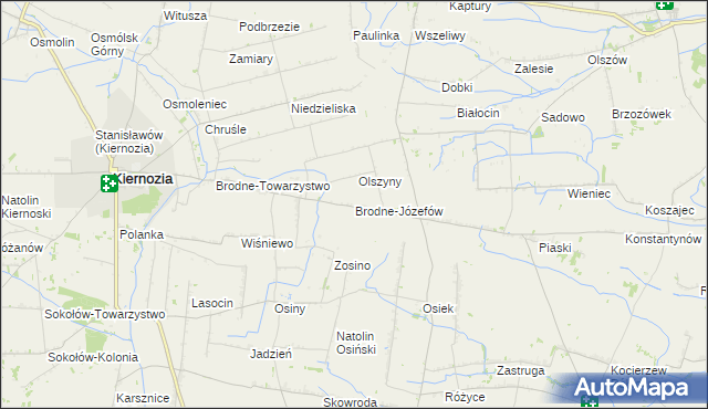 mapa Brodne-Józefów, Brodne-Józefów na mapie Targeo