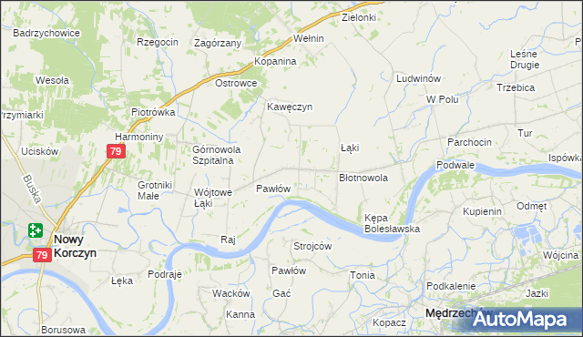 mapa Brzostków, Brzostków na mapie Targeo