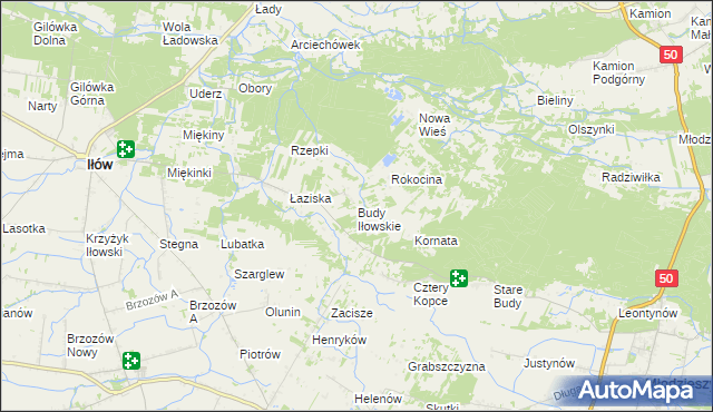 mapa Budy Iłowskie, Budy Iłowskie na mapie Targeo