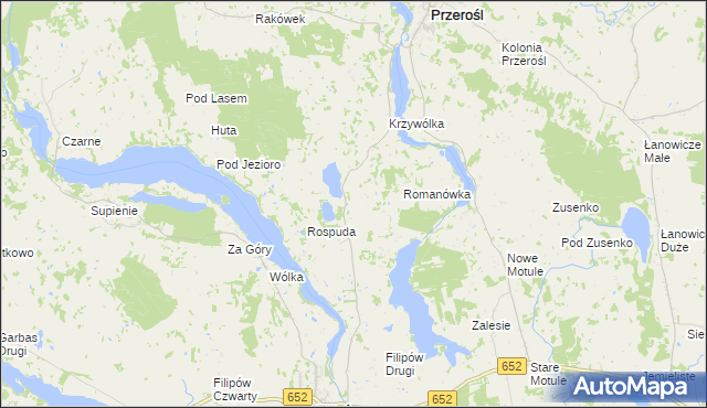 mapa Czostków gmina Filipów, Czostków gmina Filipów na mapie Targeo