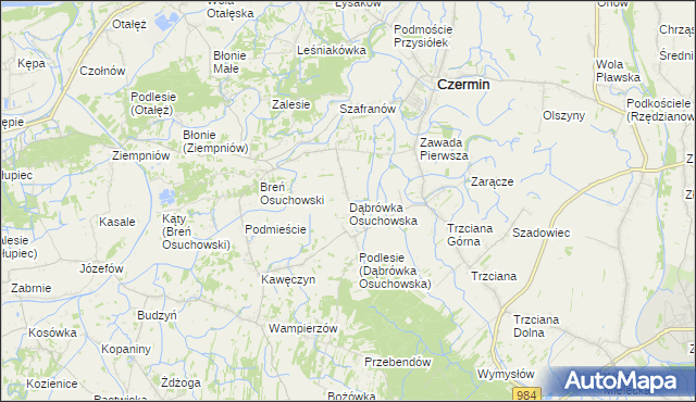 mapa Dąbrówka Osuchowska, Dąbrówka Osuchowska na mapie Targeo