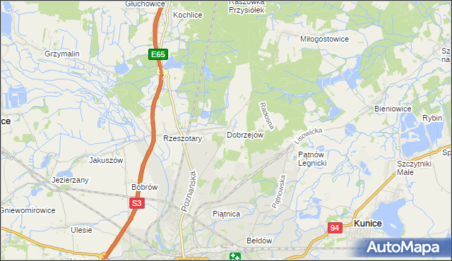 mapa Dobrzejów, Dobrzejów na mapie Targeo