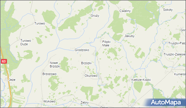 mapa Filipki Duże, Filipki Duże na mapie Targeo