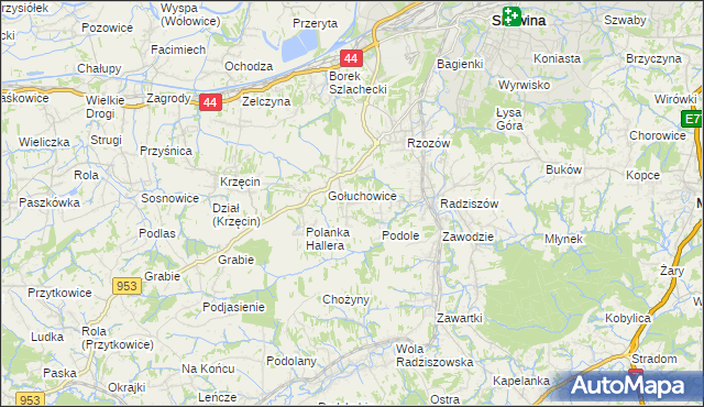 mapa Jurczyce, Jurczyce na mapie Targeo