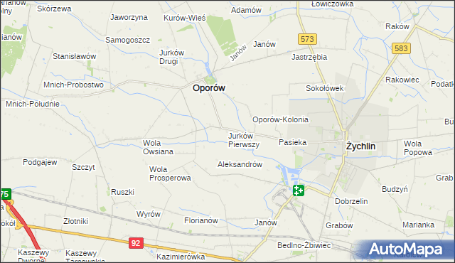 mapa Jurków Pierwszy, Jurków Pierwszy na mapie Targeo