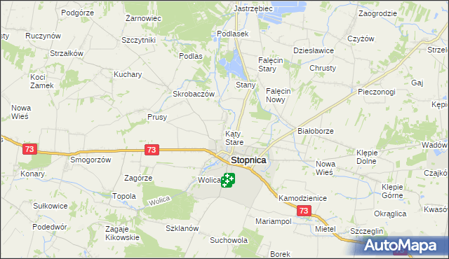 mapa Kąty Stare, Kąty Stare na mapie Targeo