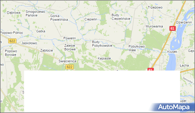 mapa Kępiaste gmina Pokrzywnica, Kępiaste gmina Pokrzywnica na mapie Targeo