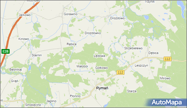 mapa Lędowa, Lędowa na mapie Targeo