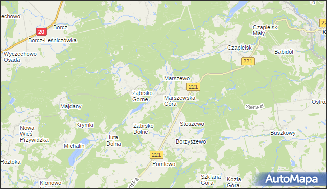 mapa Marszewska Góra, Marszewska Góra na mapie Targeo