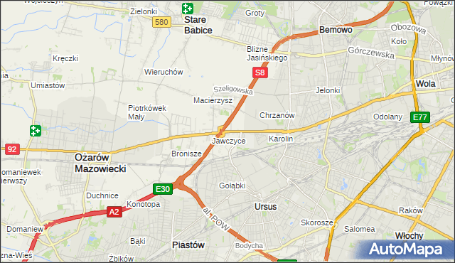 mapa Mory gmina Ożarów Mazowiecki, Mory gmina Ożarów Mazowiecki na mapie Targeo