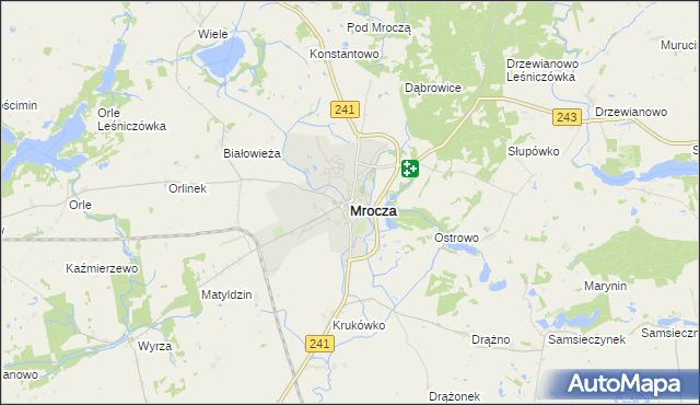 mapa Mrocza, Mrocza na mapie Targeo