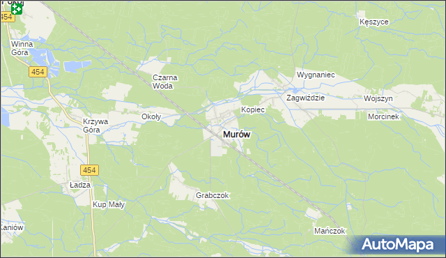 mapa Murów, Murów na mapie Targeo