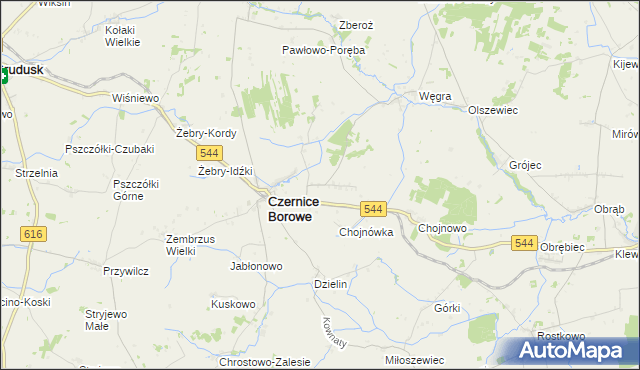 mapa Nowe Czernice, Nowe Czernice na mapie Targeo