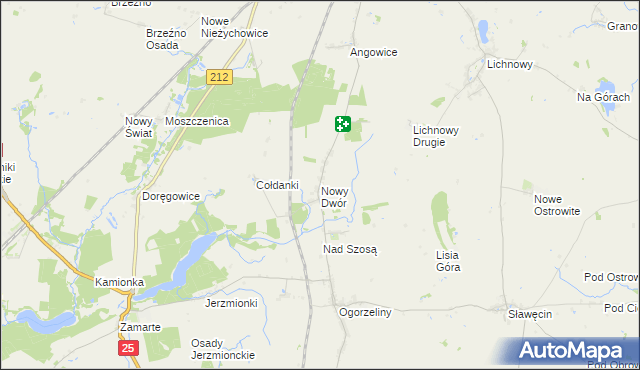 mapa Nowy Dwór gmina Chojnice, Nowy Dwór gmina Chojnice na mapie Targeo