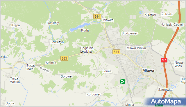 mapa Parcele Łomskie, Parcele Łomskie na mapie Targeo