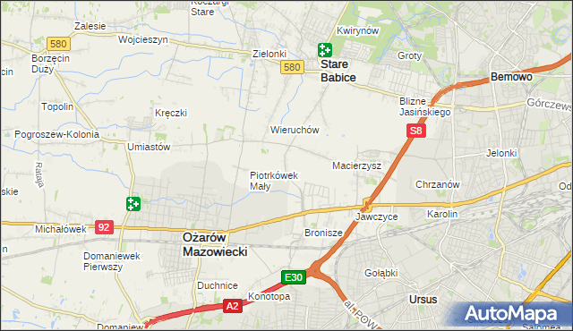 mapa Piotrkówek Duży, Piotrkówek Duży na mapie Targeo