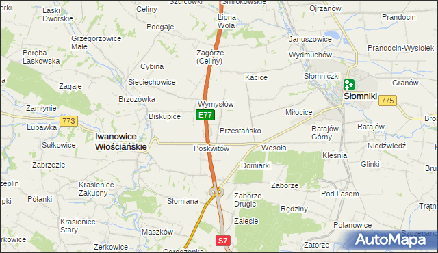 mapa Przestańsko, Przestańsko na mapie Targeo