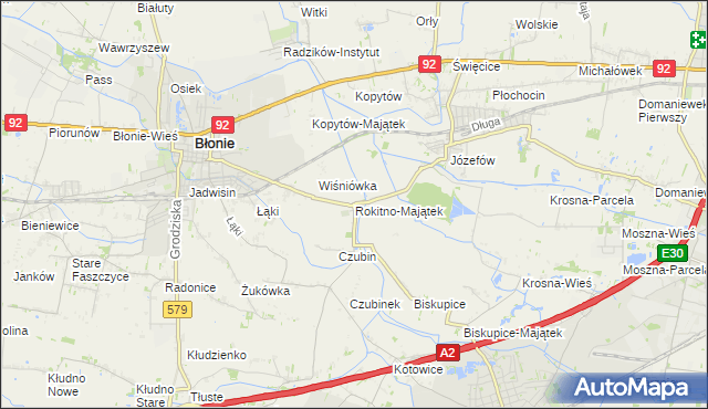 mapa Rokitno-Majątek, Rokitno-Majątek na mapie Targeo
